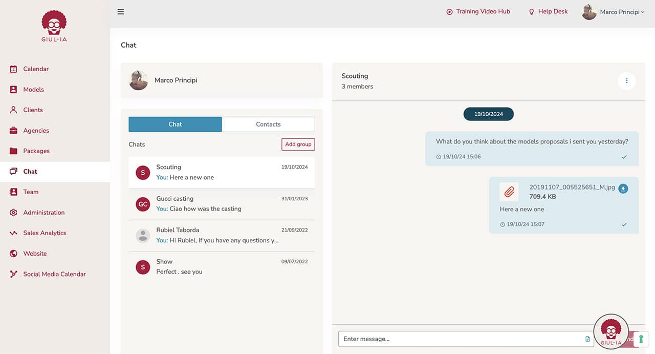 Giul-IA CRM Chat
